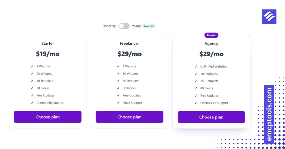 Pricing Toggle