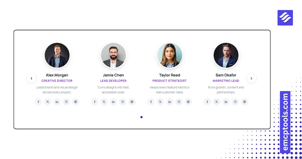 Team Member Carousel