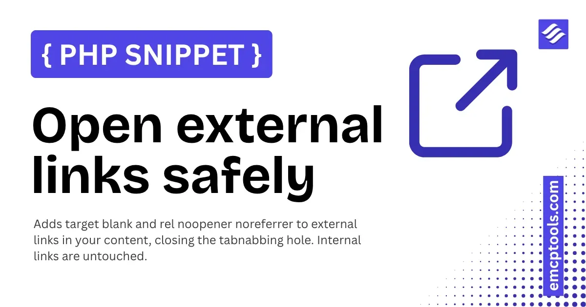 Open external links safely in a new tab screenshot 1